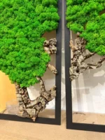 Moss Wall Art 3-Piece Set – Moss Tree with Preserved Reindeer Moss and Cork Wood - Image 2