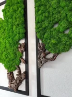 Moss Wall Art 3-Piece Set – Moss Tree with Preserved Reindeer Moss and Cork Wood - Image 4