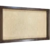 Rectangular dark brown wooden frame with recessed interior backing board, angled right view.