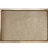 Empty rectangular frame for moss wall art with backing board on white background