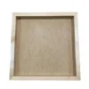 Square wooden frame for moss wall art with recessed backing