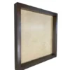 Square dark brown wooden frame for moss wall art, side view showing frame depth and backing panel