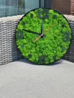 Round wall clock with Iceland moss - Image 6