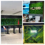 Moss wall with logo