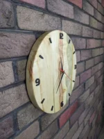 Epoxy Resin Maple Wall Clock with Mother-of-Pearl Epoxy - Image 2