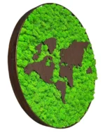 Round Moss World Map with Lighting - Image 3