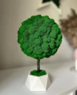 Decorative Tree with Moss and Natural Wood