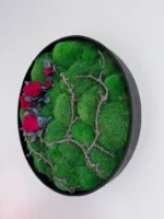 Moss Picture with Roses and Branches - Image 4