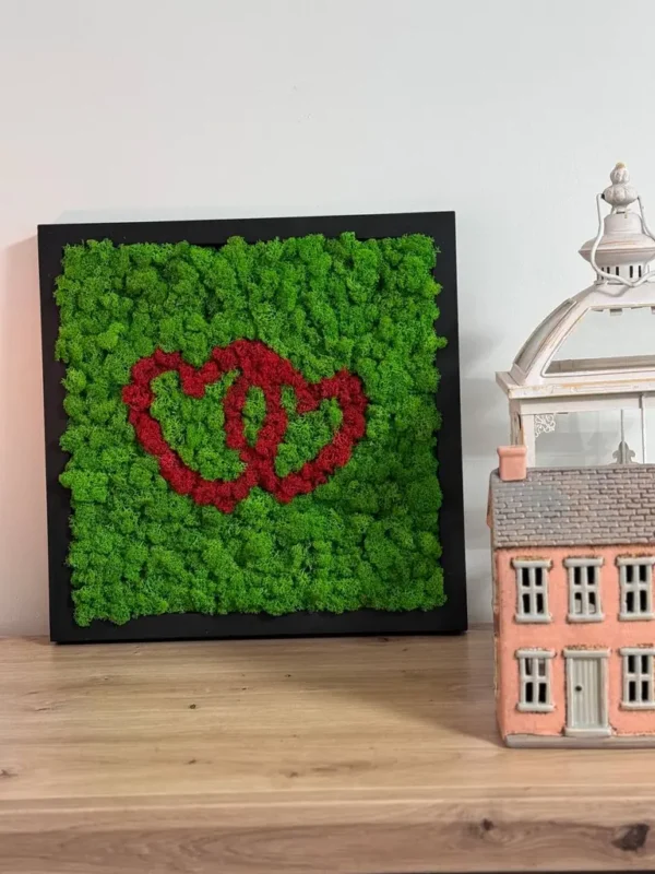 Moss Heart – Romantic Moss Wall Art - Image 2