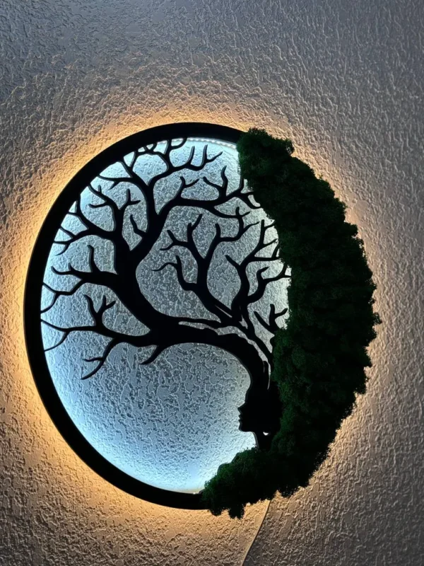 Moss Picture Tree of Life: Moss Dryad with Lighting - Image 4