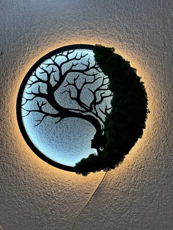 Moss Picture Tree of Life: Moss Dryad with Lighting - Image 2