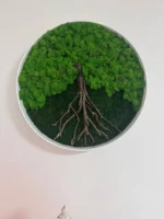 Round Moss Wall Art – Moss Tree | Tree Made of Moss - Image 3