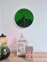 Round Moss Wall Art – Moss Tree | Tree Made of Moss - Image 4