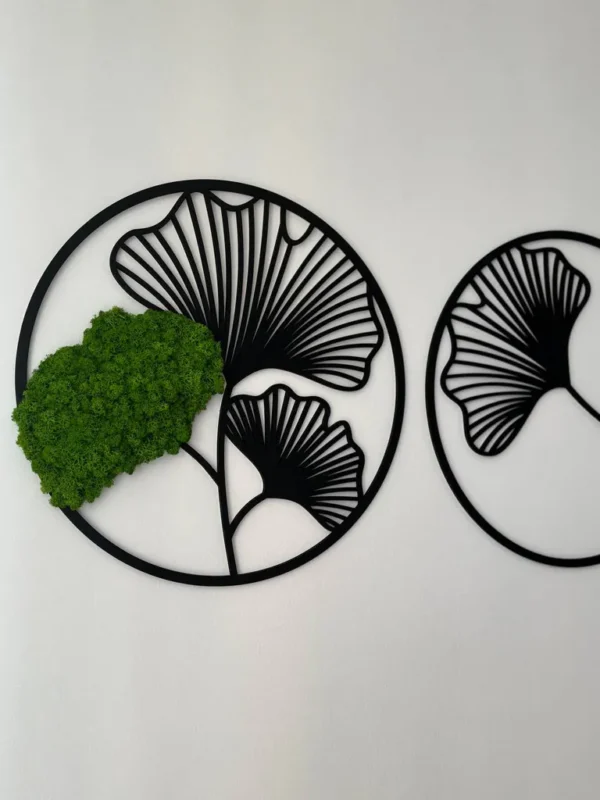 Moss Wall Art Ginkgo Leaf – 3-Piece Wall Decor Set - Image 3