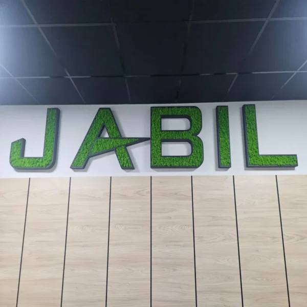 Wooden Logo with Moss - Image 4