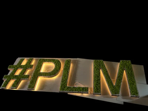 Wooden Letters with LED and Real Moss - Image 7