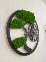 Eco Clock Tree with Iceland Moss - Image 3