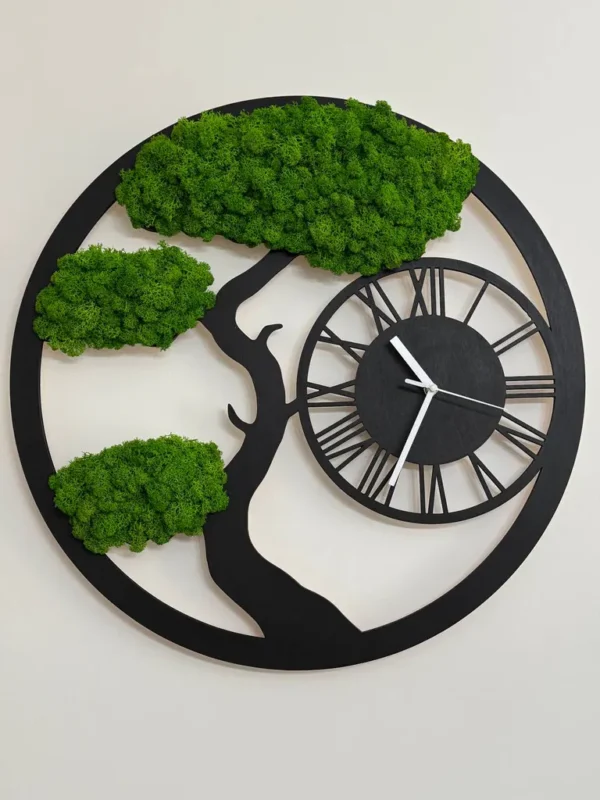 Eco Clock Tree with Iceland Moss - Image 4