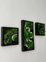 Wall Art Set: Floral Moss Trio with Frames - Image 3
