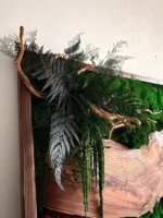 Moss Wall Art with Wood – Walnut Forest Landscape - Image 5