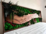 Moss Wall Art with Wood – Walnut Forest Landscape - Image 8