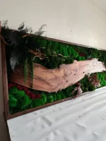 Moss Wall Art with Wood – Walnut Forest Landscape - Image 7