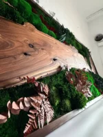 Moss Wall Art with Wood – Walnut Forest Landscape - Image 6