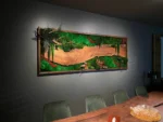 Moss Wall Art with Wood – Walnut Forest Landscape - Image 2