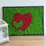 Moss Heart Decor – Two Hearts