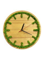 Round Wooden Watch with Iceland Moss Classic