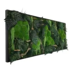 Moss Wall Art with Wood and Plants - Image 2