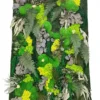 Vertical moss wall panel decorated with preserved plants and foliage
