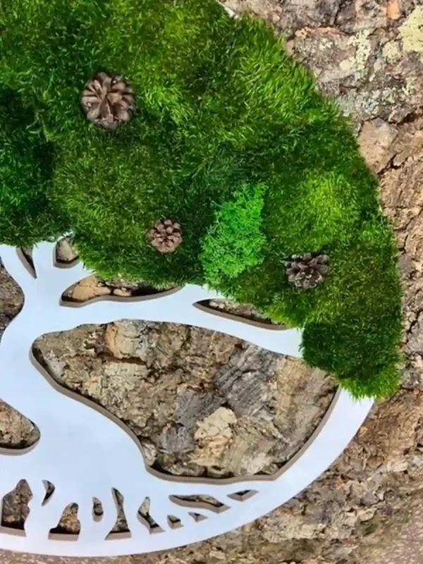 Moss Tree with Provence Moss and Cones. Tree of Life - Image 7