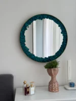 Round Mirror with Reindeer Moss – Light Edition - Image 2