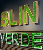 Wooden Letters with LED and Real Moss