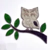3D Wooden Owl Wall Decor with Moss – Handmade Moss Art