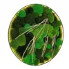 Round Moss Wall Art with Mixed Moss, Decorative Branches, and LED Lighting